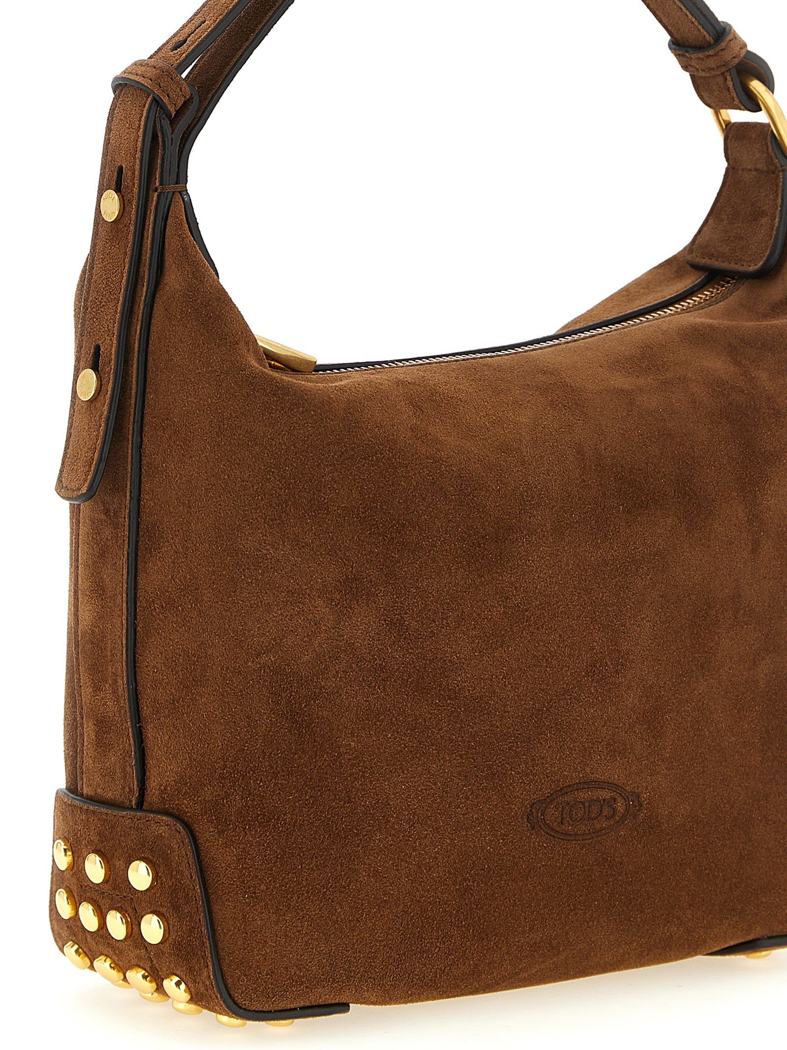 Brown Calfskin Shoulder Bag