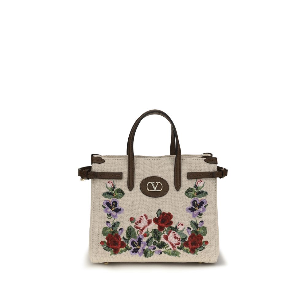 Beige Linen Handbag