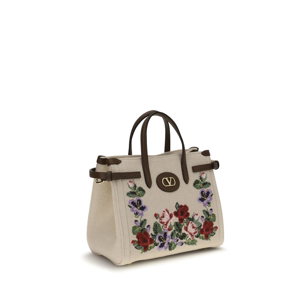 Beige Linen Handbag
