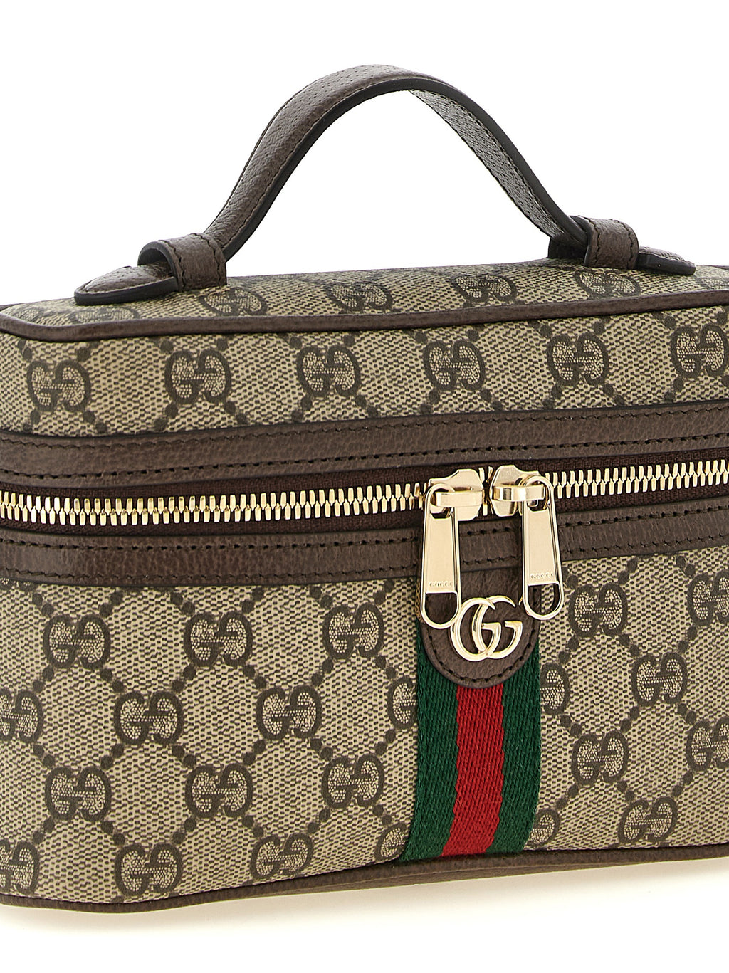 Beige Polyethylene Crossbody Bag