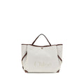 Beige Cotton Shoulder Bag