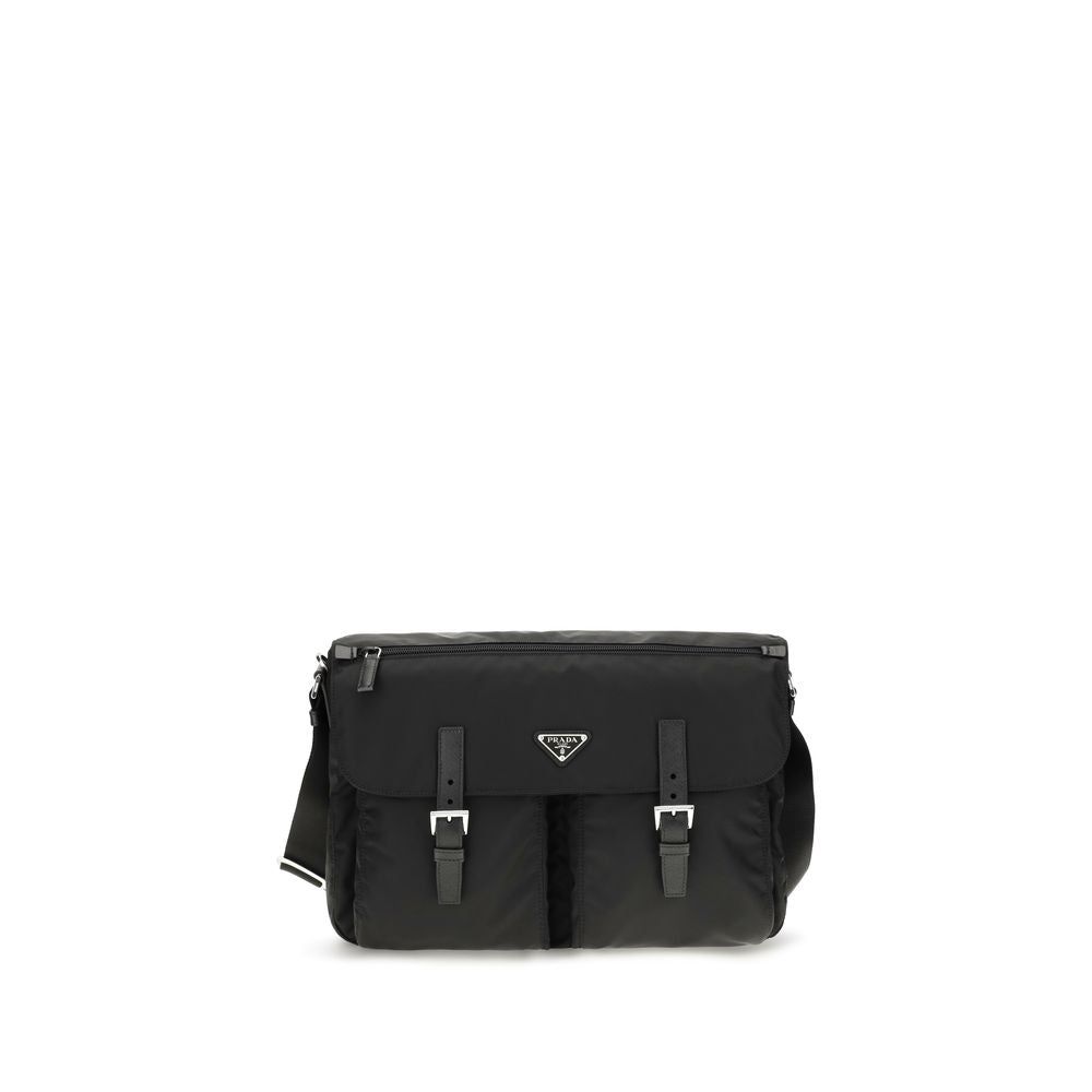 Black Polyamide Shoulder Bag