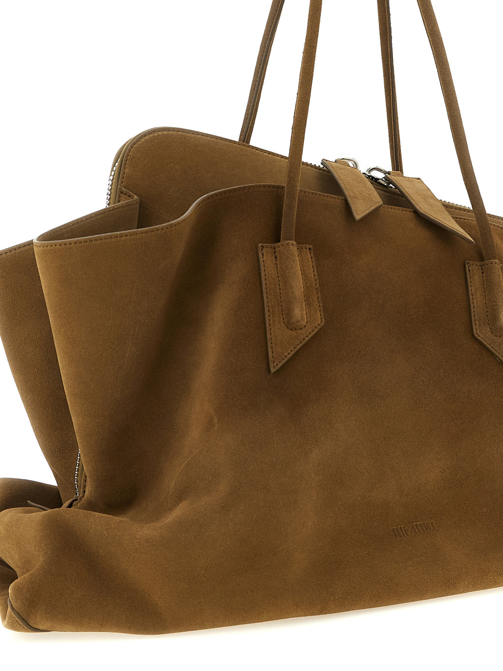 Brown Calfskin Shoulder Bag