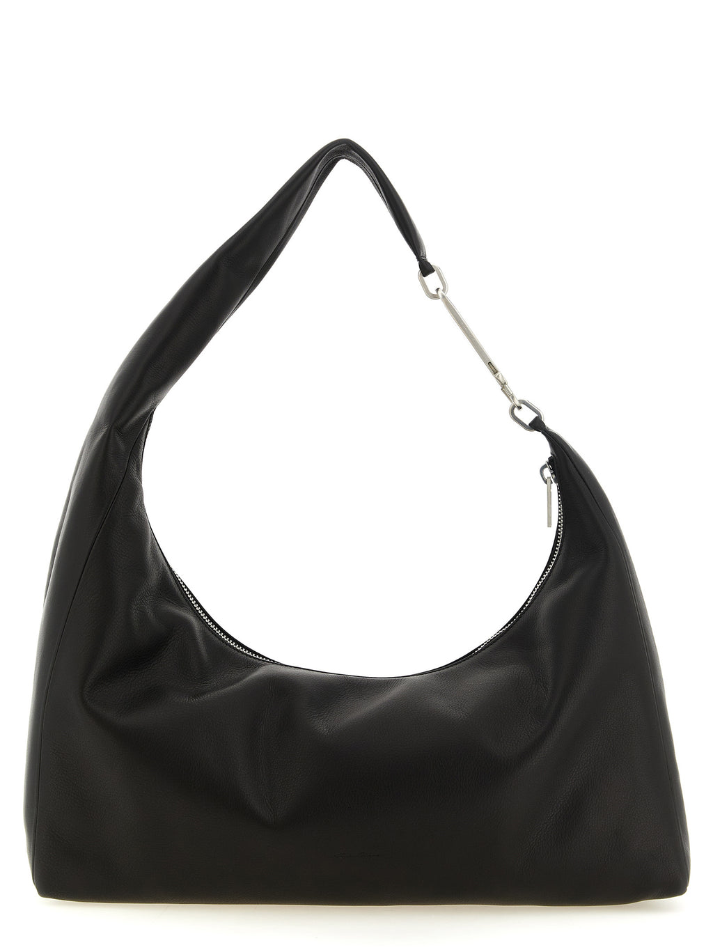 Black Calfskin Shoulder Bag