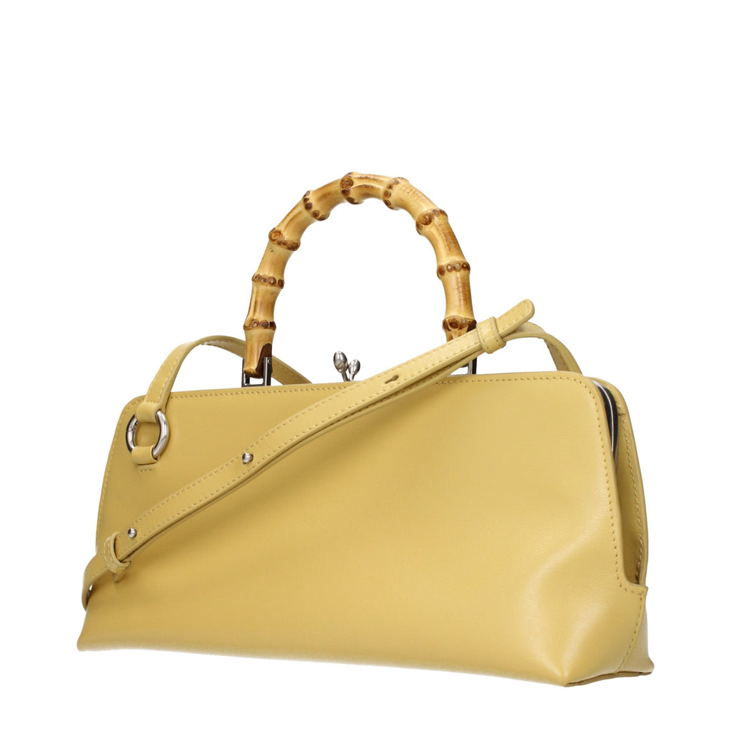 Yellow Leather Crossbody Bag