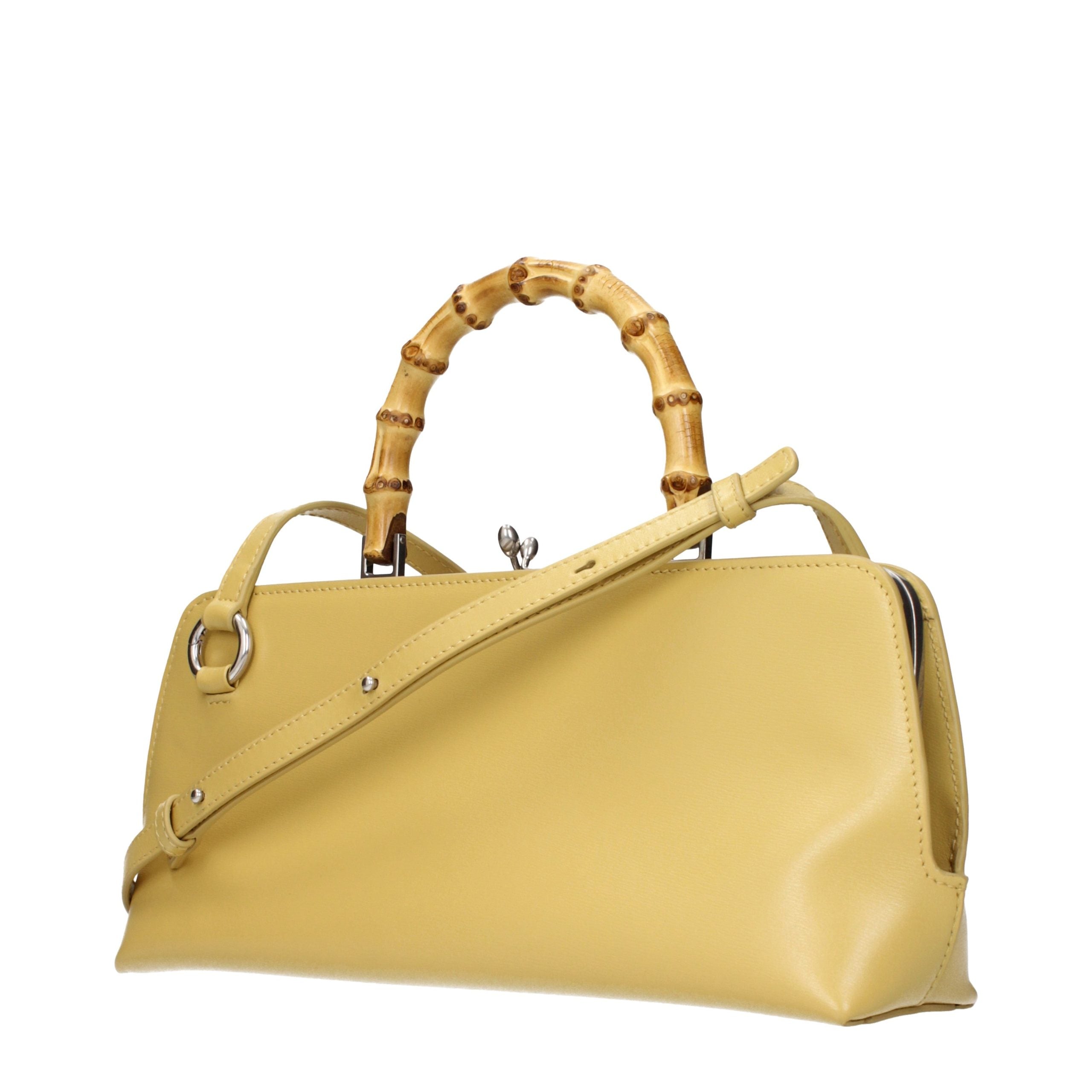 Jil Sander Yellow Leather Crossbody Bag