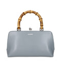 Gray Leather Handbag