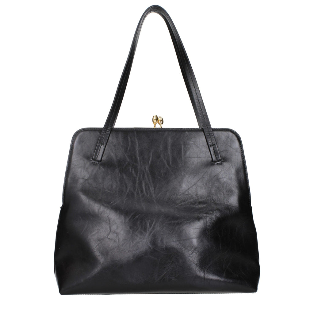 Black Leather Shoulder Bag