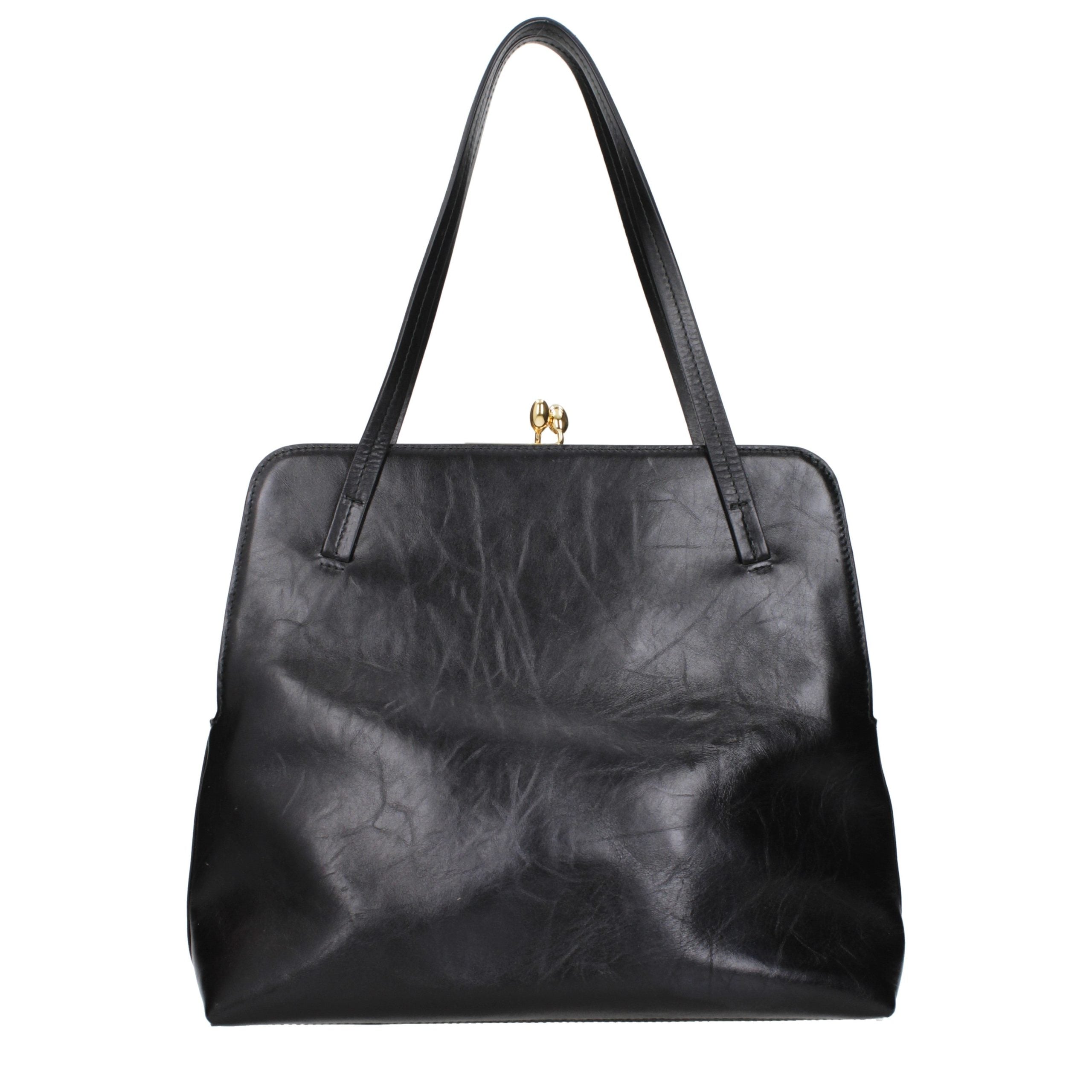 Black Leather Shoulder Bag