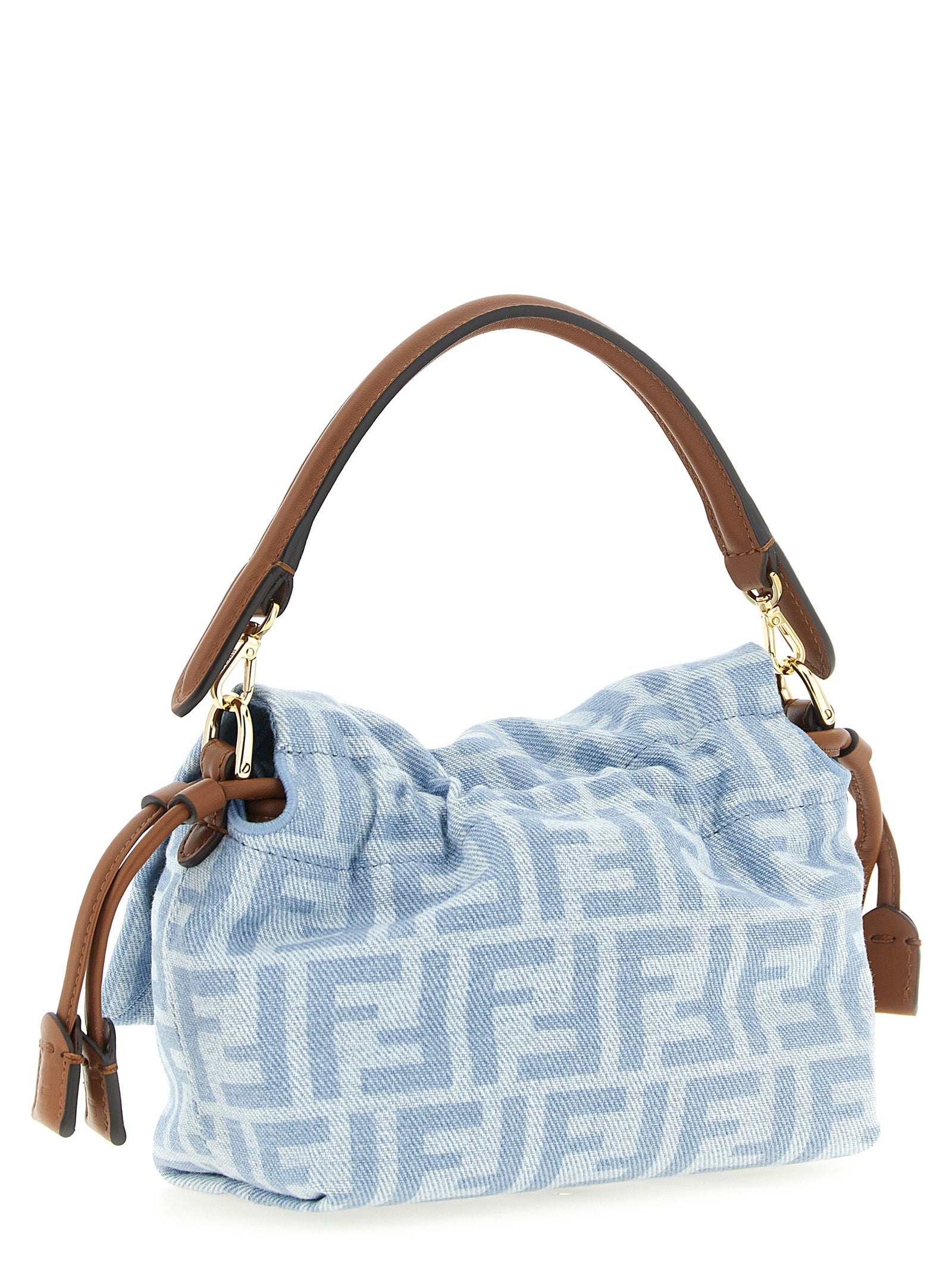 Blue Cotton Handbag