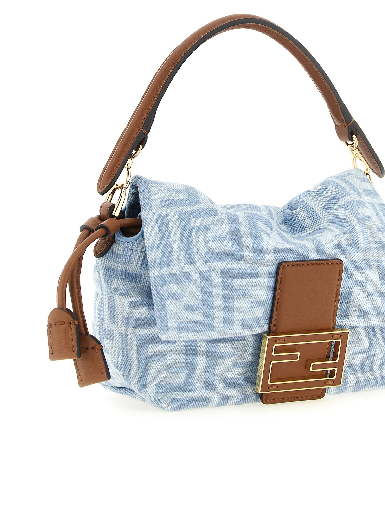 Blue Cotton Handbag