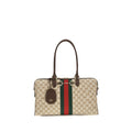 Beige Fabric Handbag