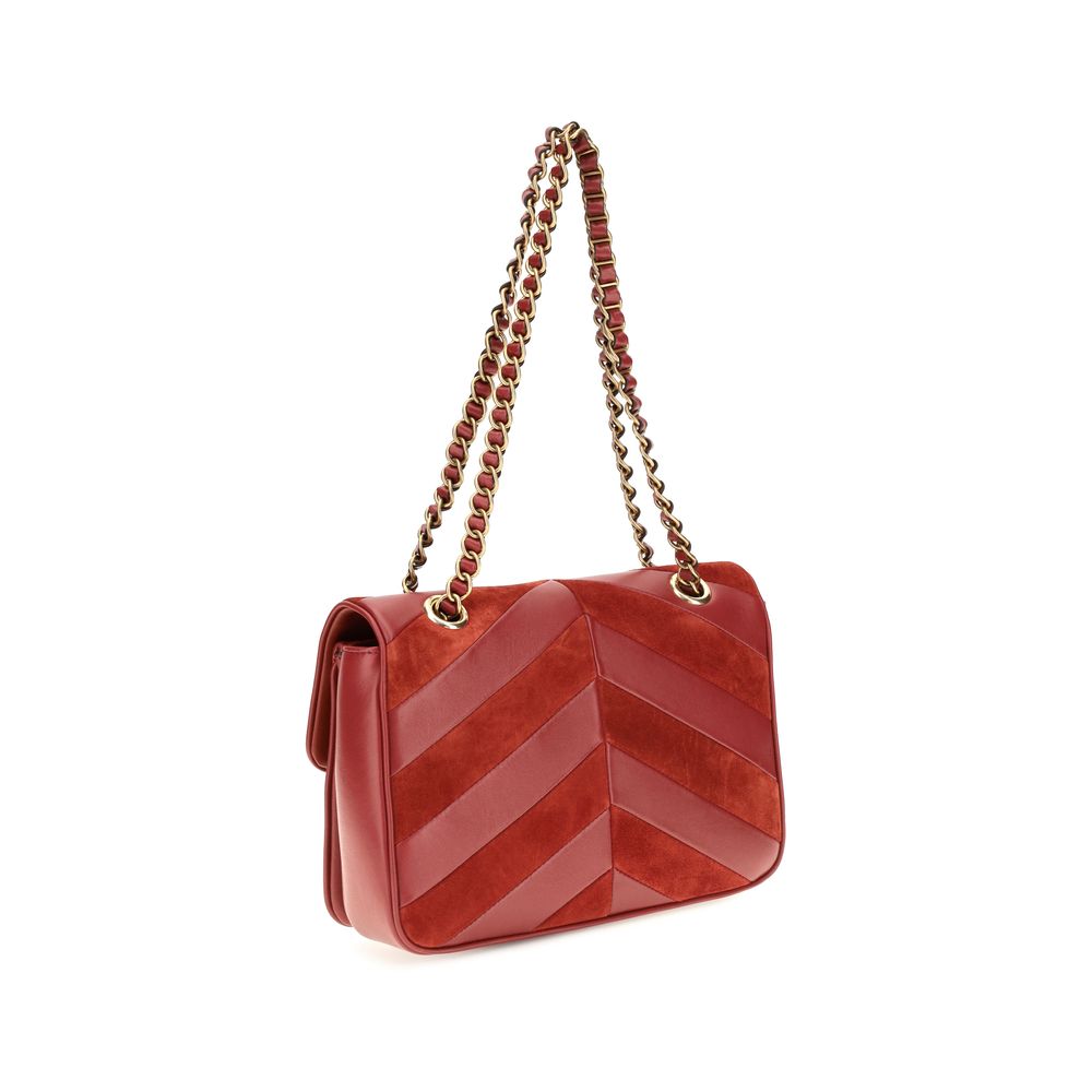 Multicolor Suede Leather Shoulder Bag