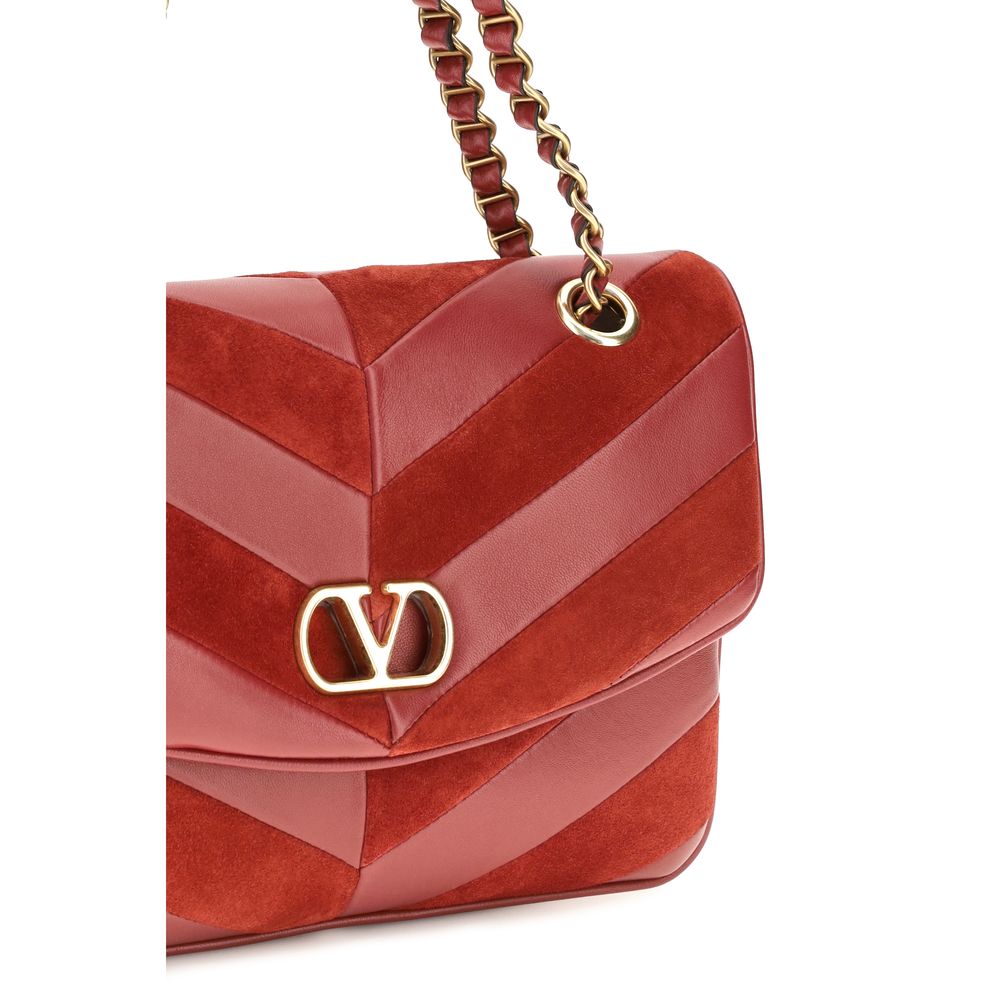 Multicolor Suede Leather Shoulder Bag