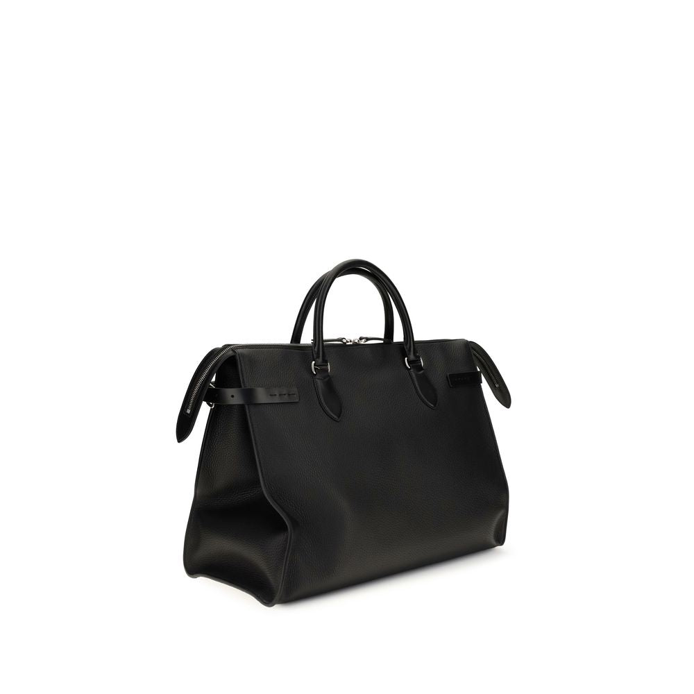 Black Calf Leather Bos Taurus Handbag