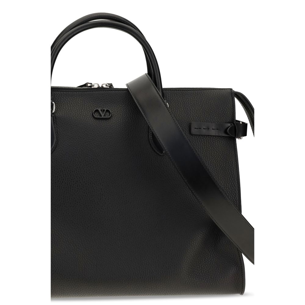 Black Calf Leather Bos Taurus Handbag