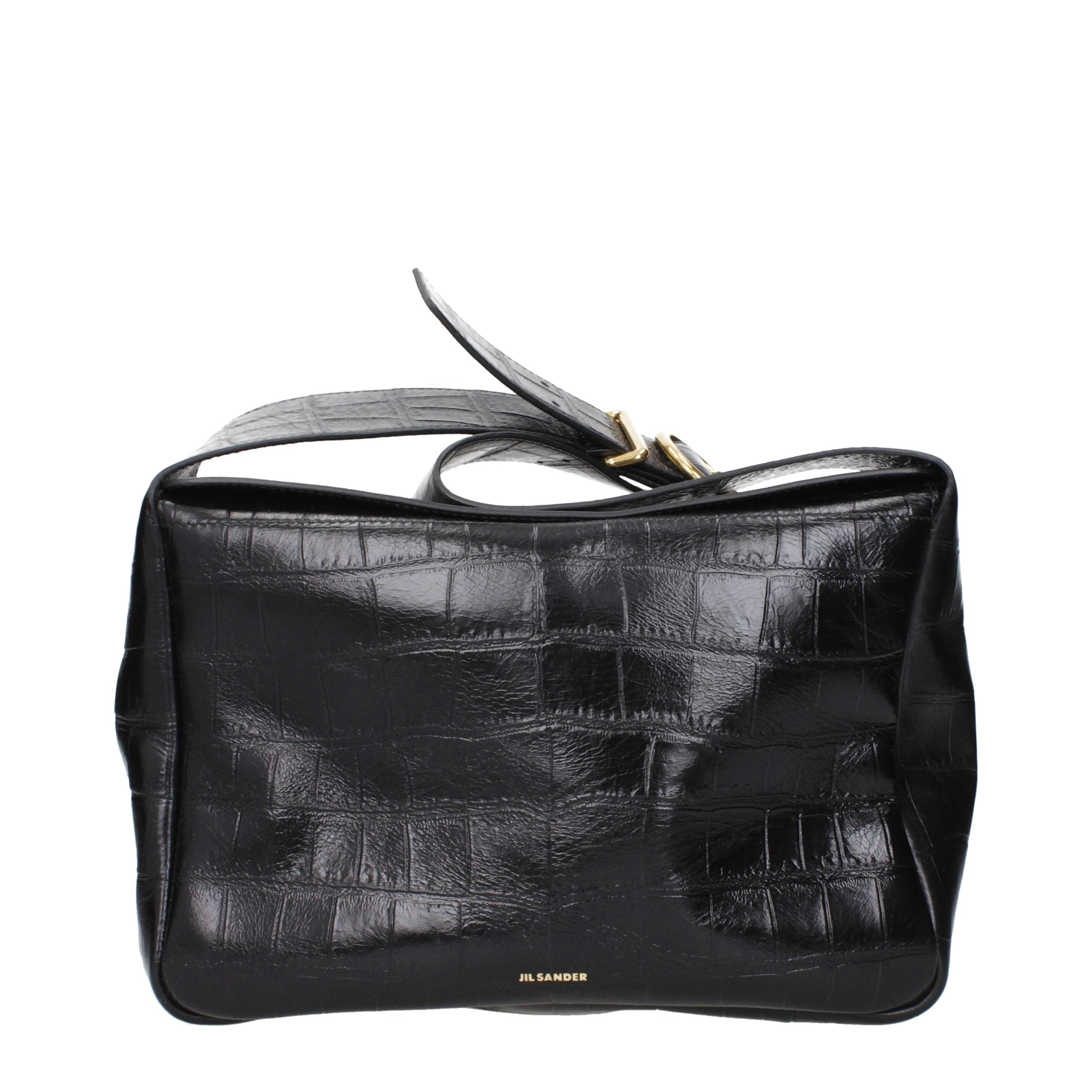 Jil Sander Black Leather Crossbody Bag