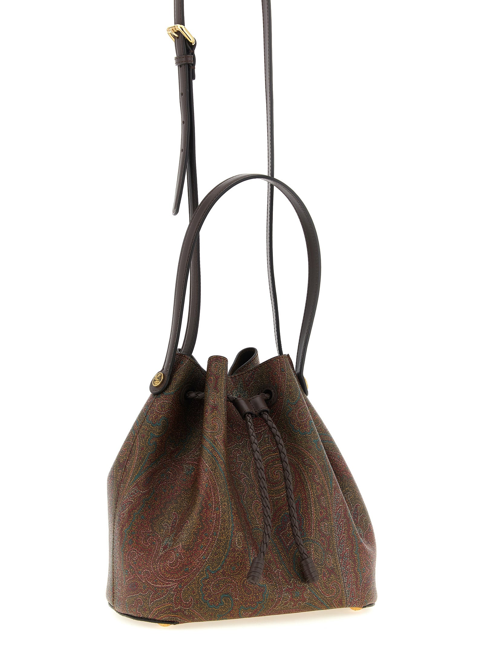 Etro Brown Cotton Handbag