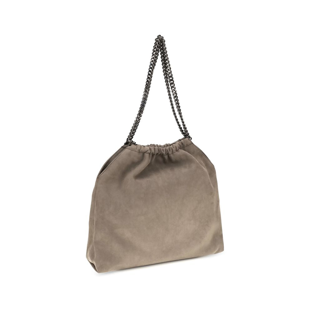 Beige Polyester Shoulder Bag