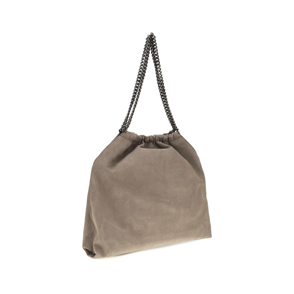 Beige Polyester Shoulder Bag