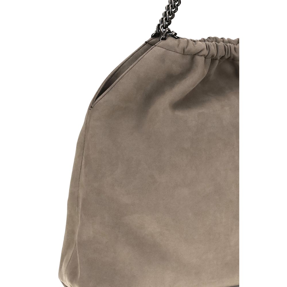 Beige Polyester Shoulder Bag