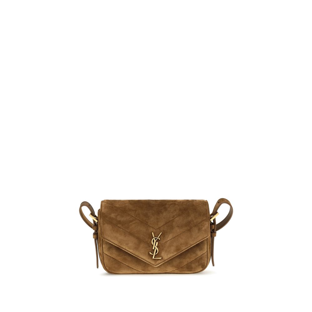 Brown Suede Leather Shoulder Bag