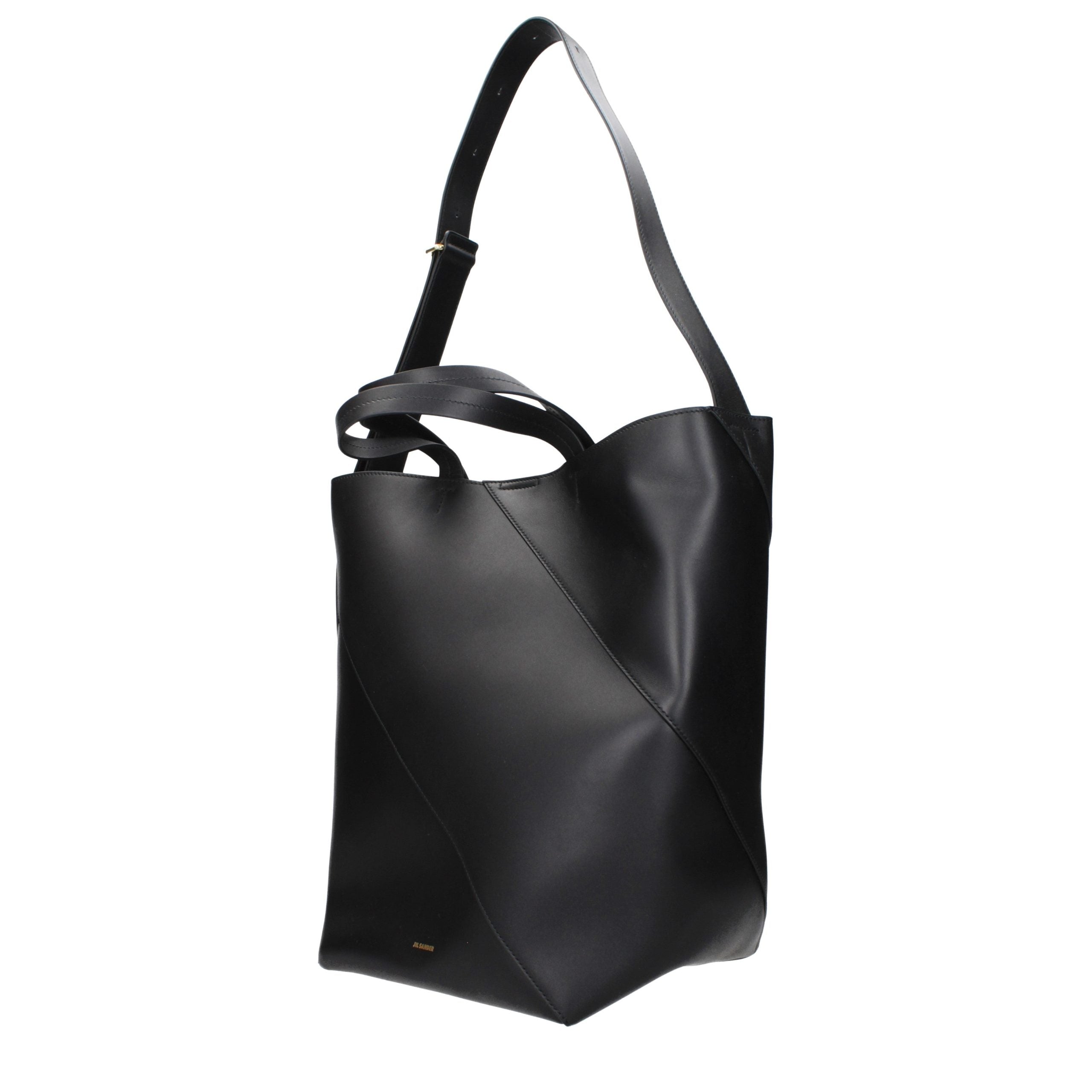 Jil Sander Black Leather Crossbody Bag