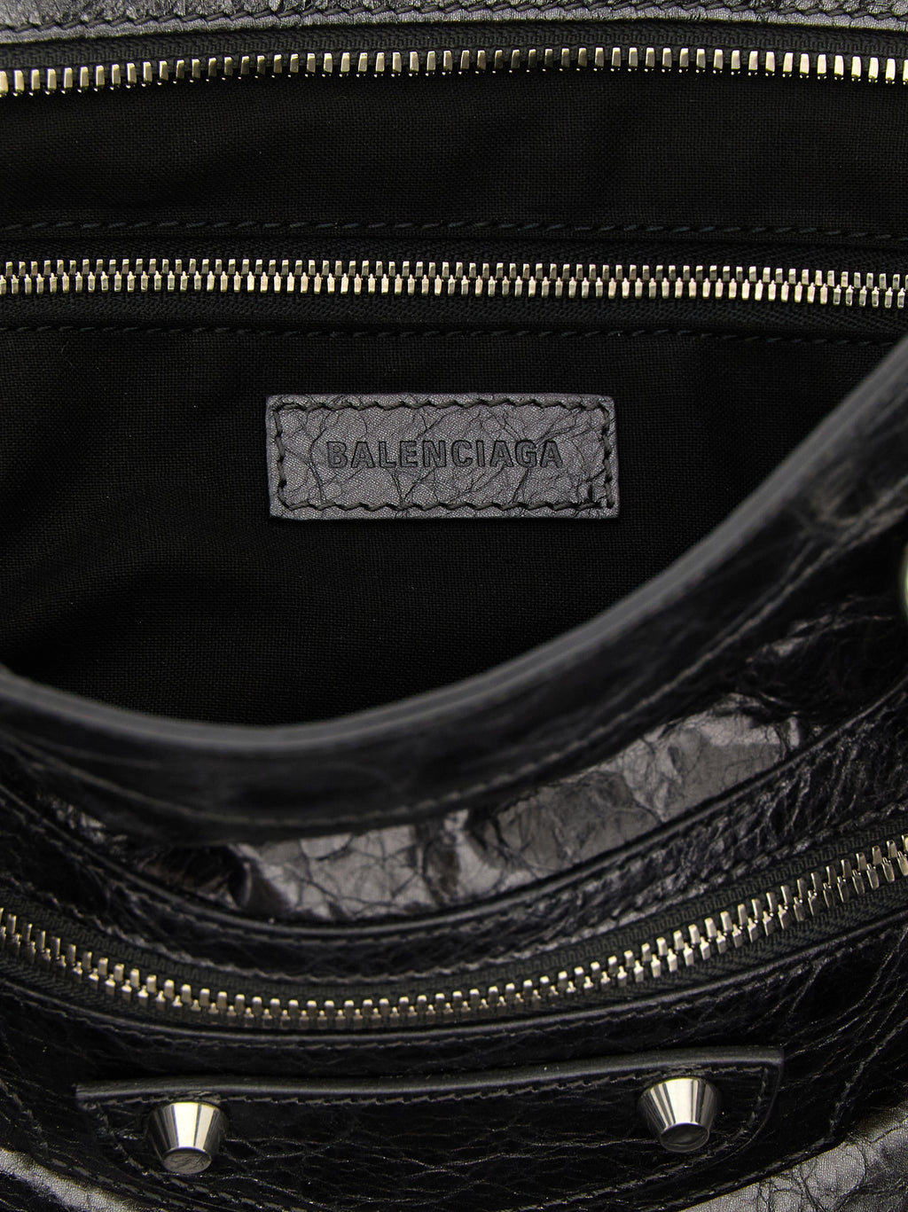 Silver Lamb Leather Handbag