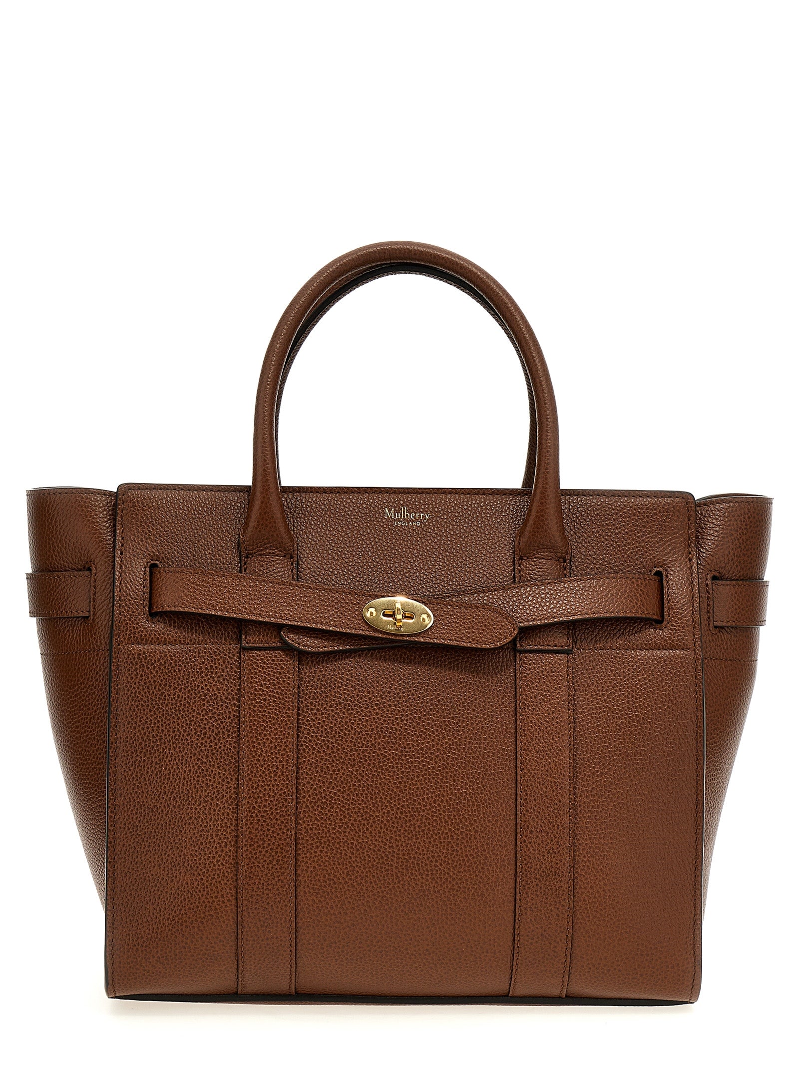 Mulberry Brown Bovine Leather Tote Bag