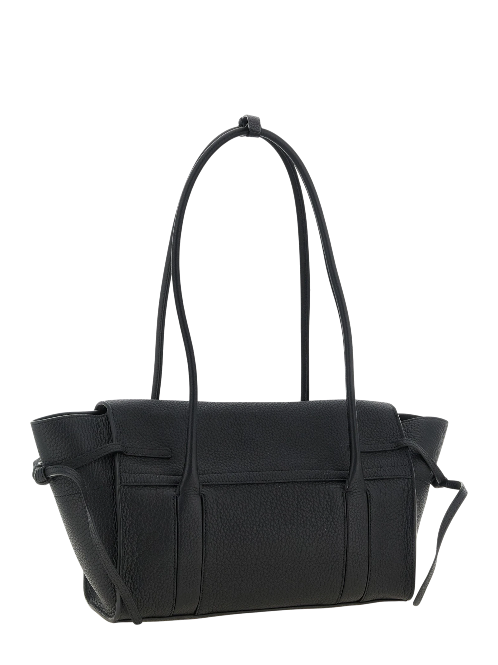 Black Calfskin Shoulder Bag