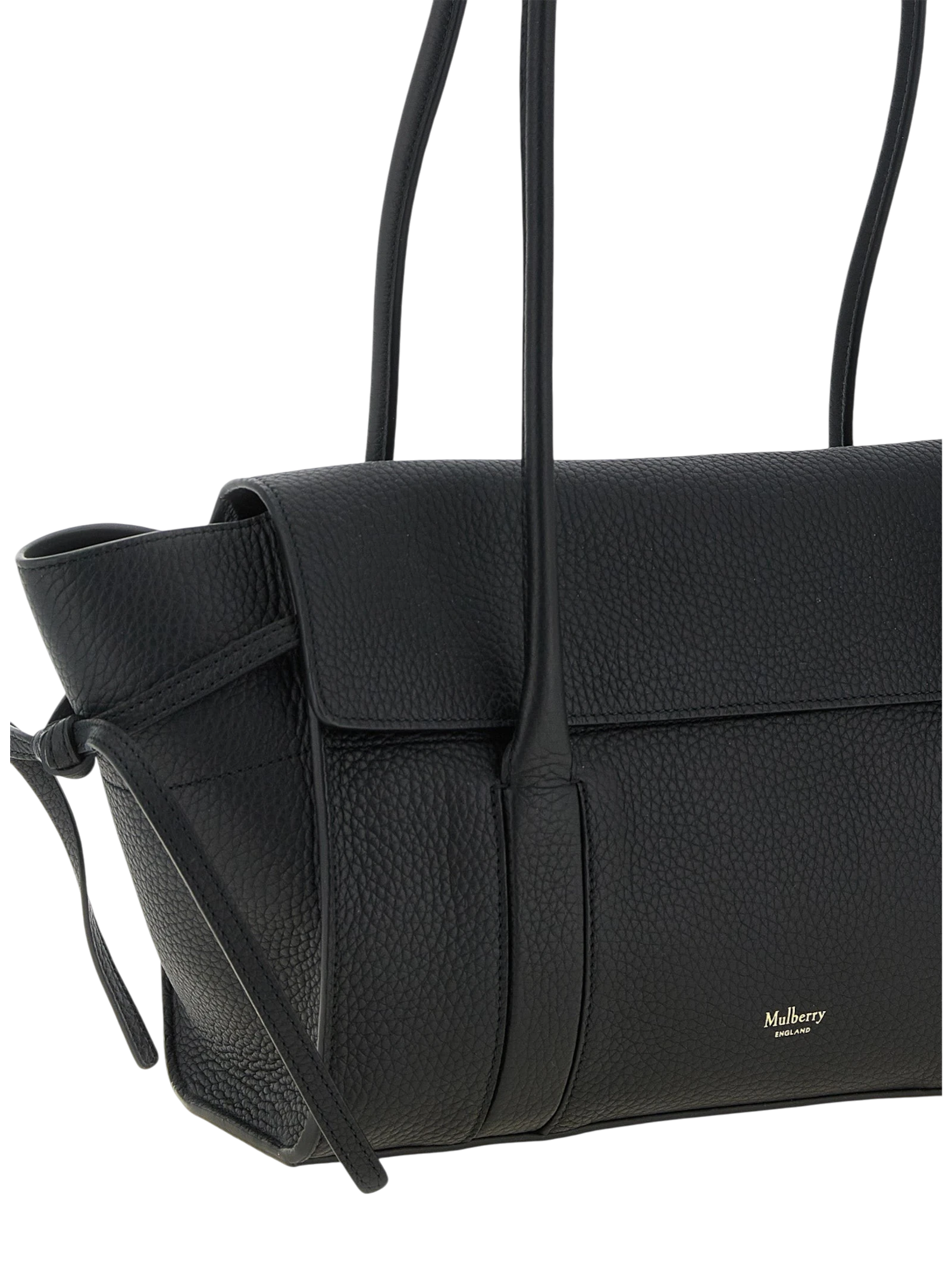 Black Calfskin Shoulder Bag
