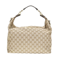 Beige Fabric Shoulder Bag