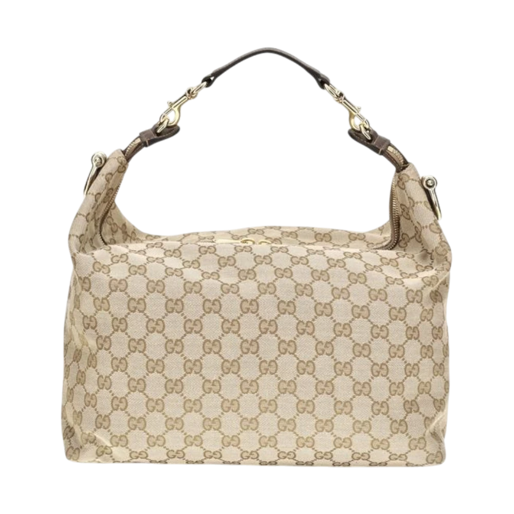 Beige Fabric Shoulder Bag