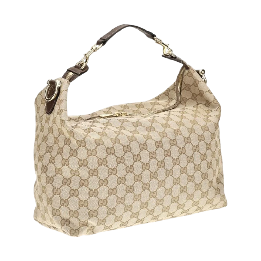 Beige Fabric Shoulder Bag