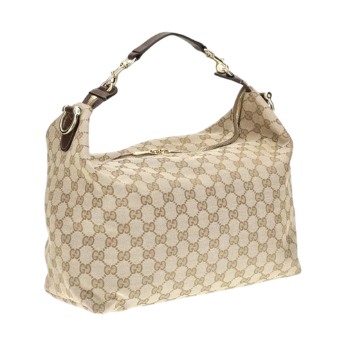 Beige Fabric Shoulder Bag