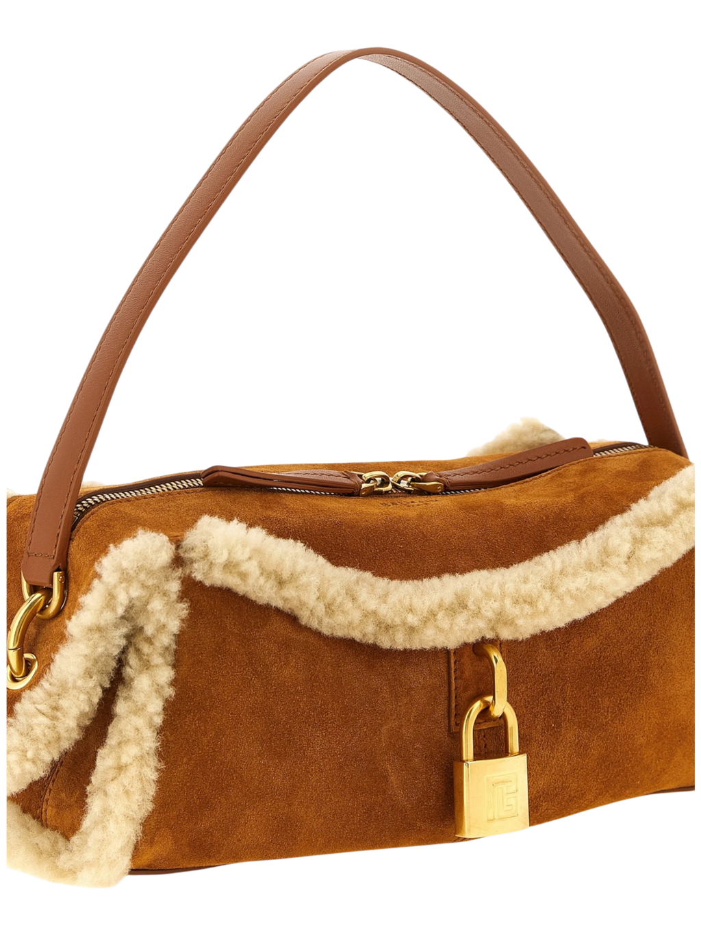 Brown Calfskin Shoulder Bag