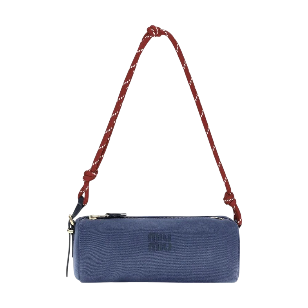 Blue Cotton Shoulder Bag