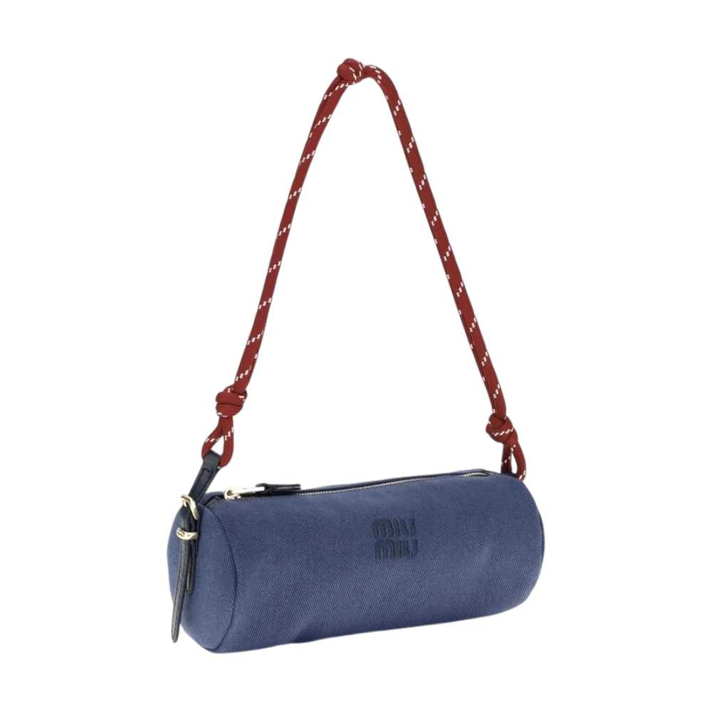 Blue Cotton Shoulder Bag