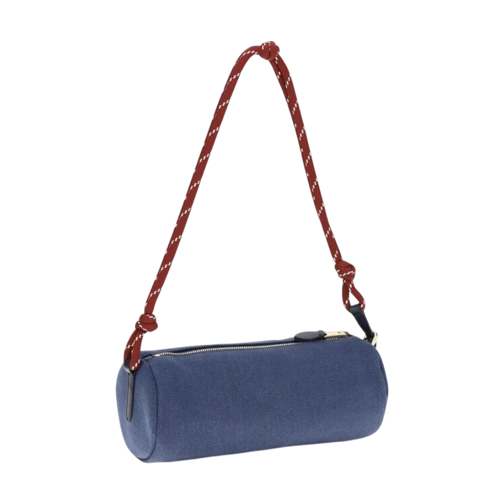 Blue Cotton Shoulder Bag