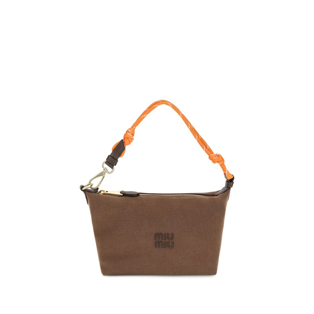 Brown Cotton Shoulder Bag