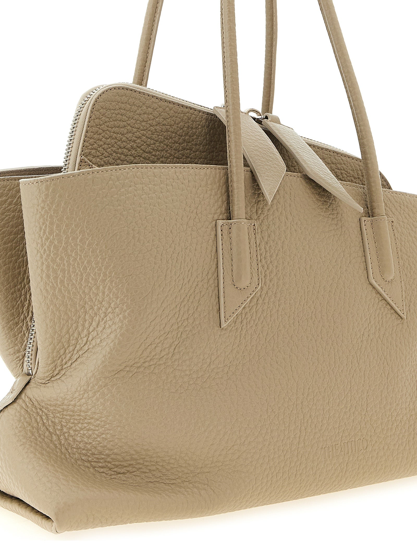 The Attico Beige Bovine Leather Shoulder Bag