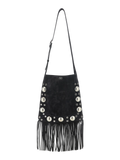 Black Calfskin Shoulder Bag