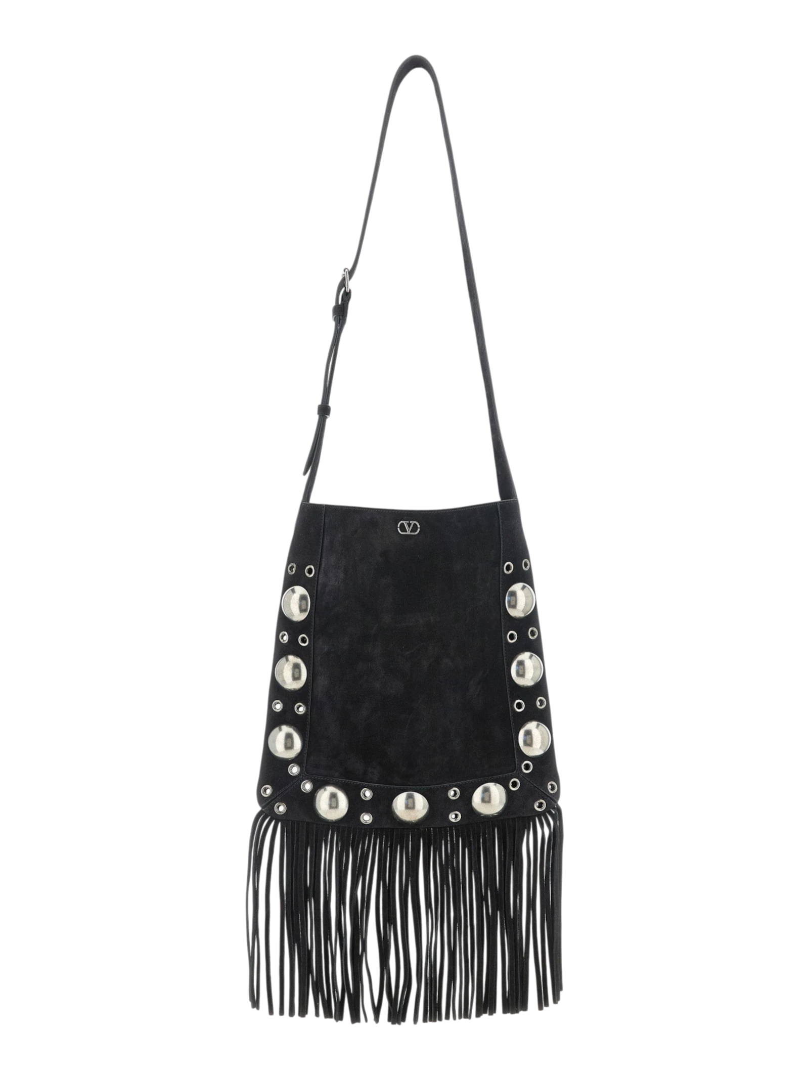 Black Calfskin Shoulder Bag