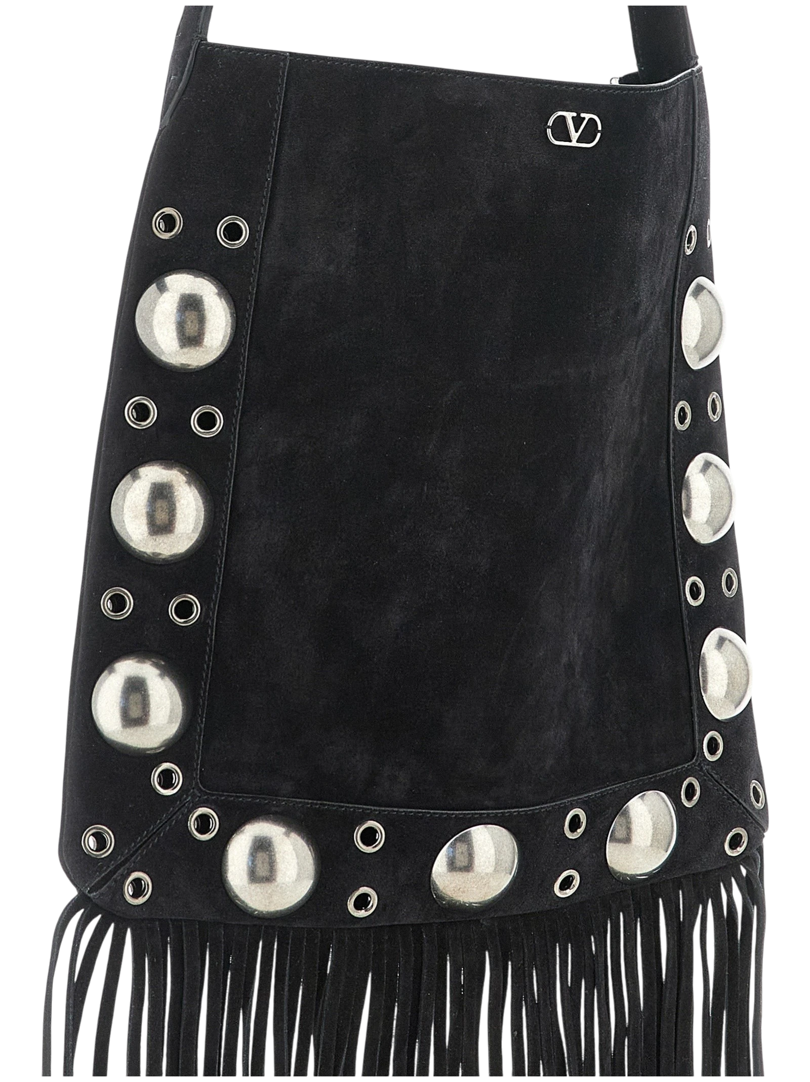 Black Calfskin Shoulder Bag