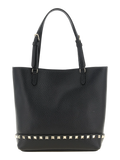 Black Calfskin Shoulder Bag