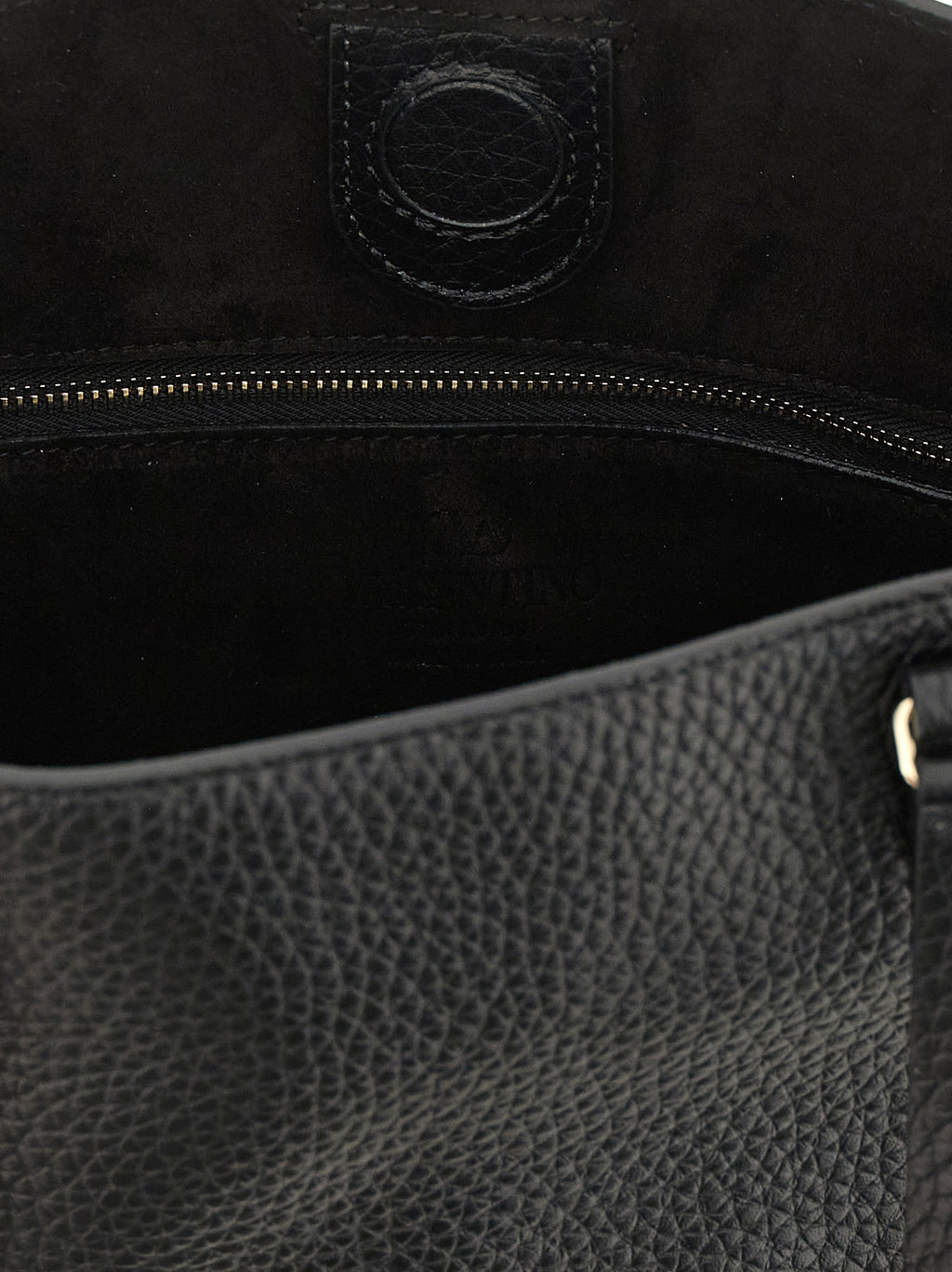 Black Calfskin Shoulder Bag