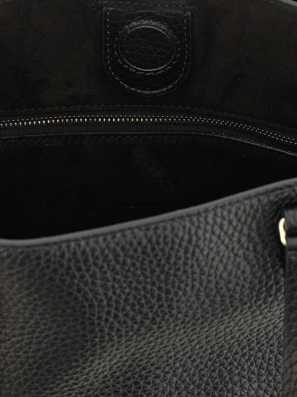Black Calfskin Shoulder Bag