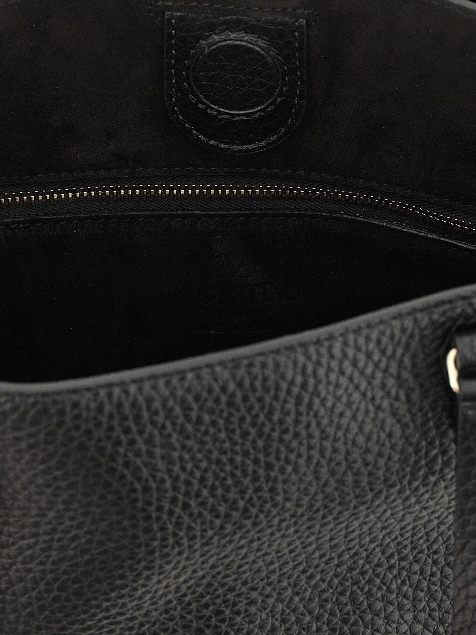 Black Calfskin Shoulder Bag