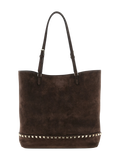 Brown Calfskin Shoulder Bag