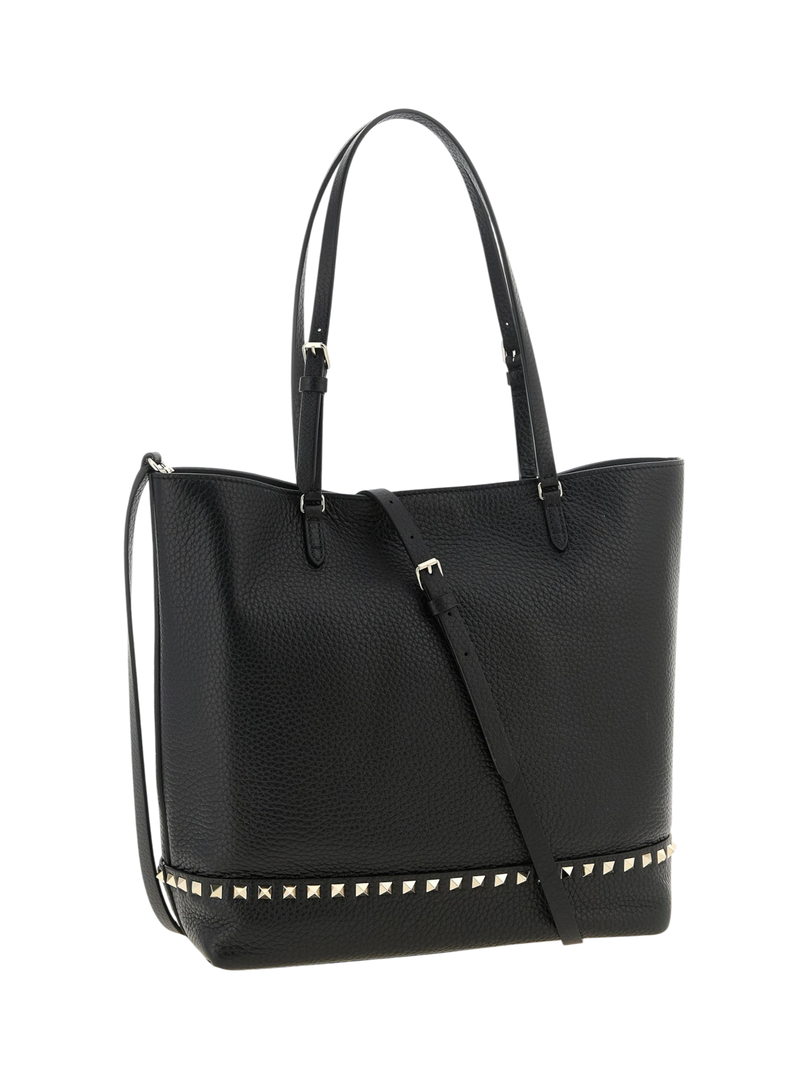 Black Calfskin Shoulder Bag
